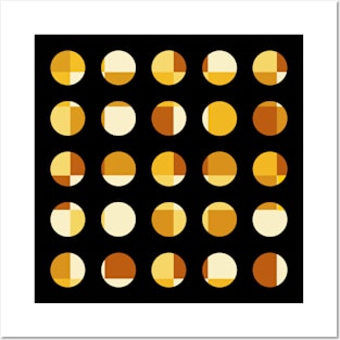 Abstract Geometric Yellow Dots Pattern Posters and Art